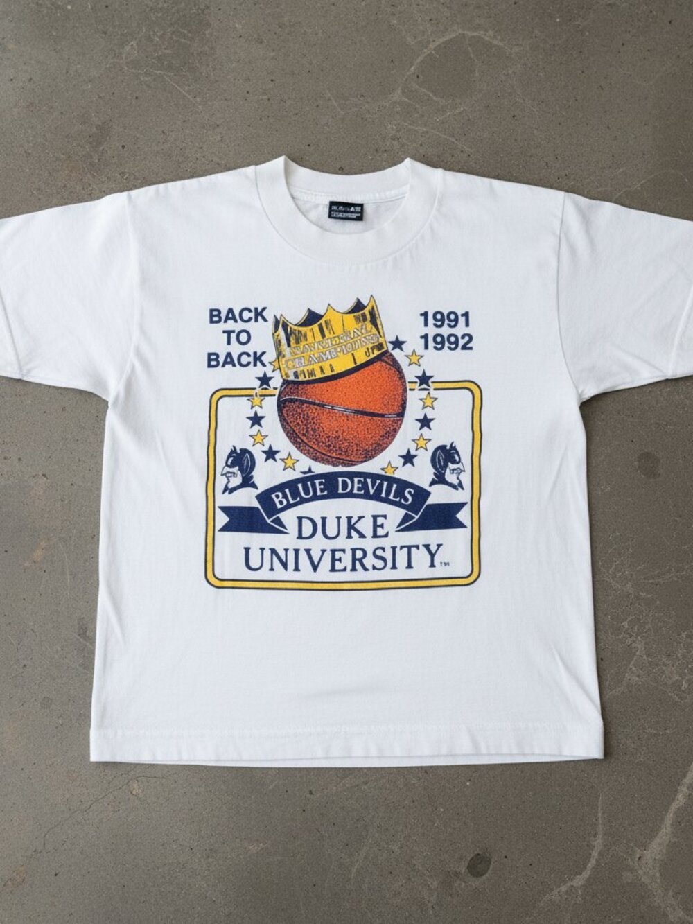 Vintage Duke Blue Devils Basketball Shirt, Retro NCAA Champions Tee, 1991 1992